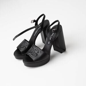 Dolce & Gabbana Women's Logo High Heel Platform Sandals